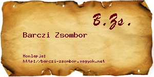 Barczi Zsombor névjegykártya